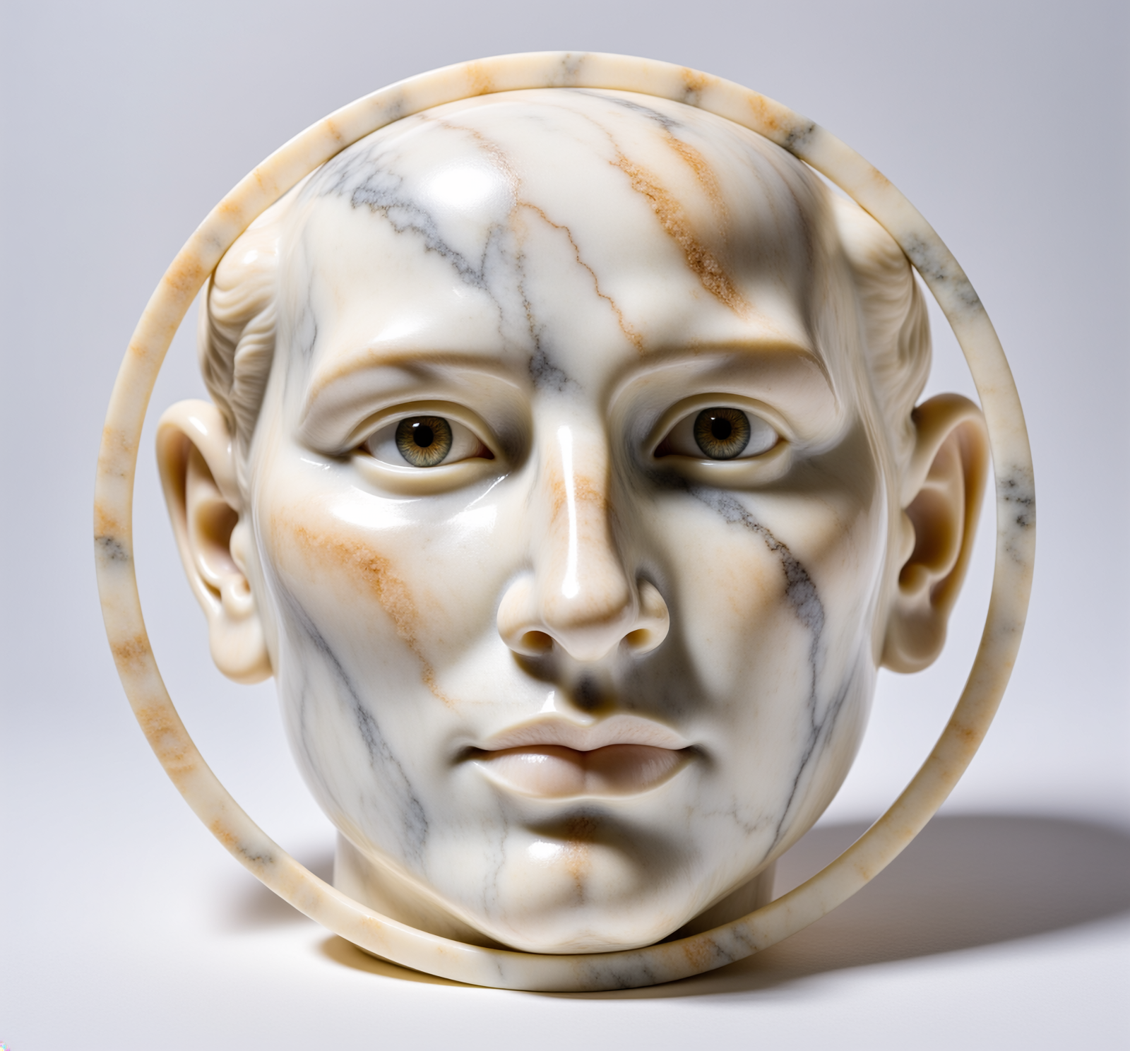 Firefly_Travertine sculpture of THE FACE 634131 Yrq